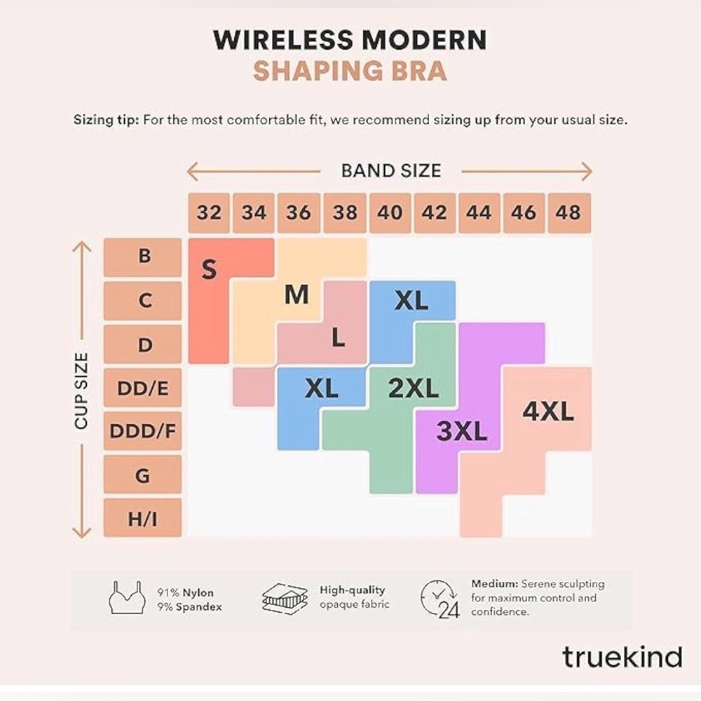 Truekind Wireless Bras for Women No Underwire - Wirefree Bralettes for Women - Picture 2 of 13